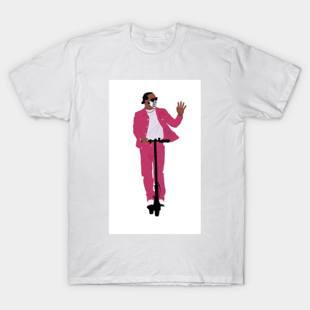 Lewis Hamilton in pink at the 2020 Emilia Romagna Grand Prix at Imola T-Shirt by royaldutchness